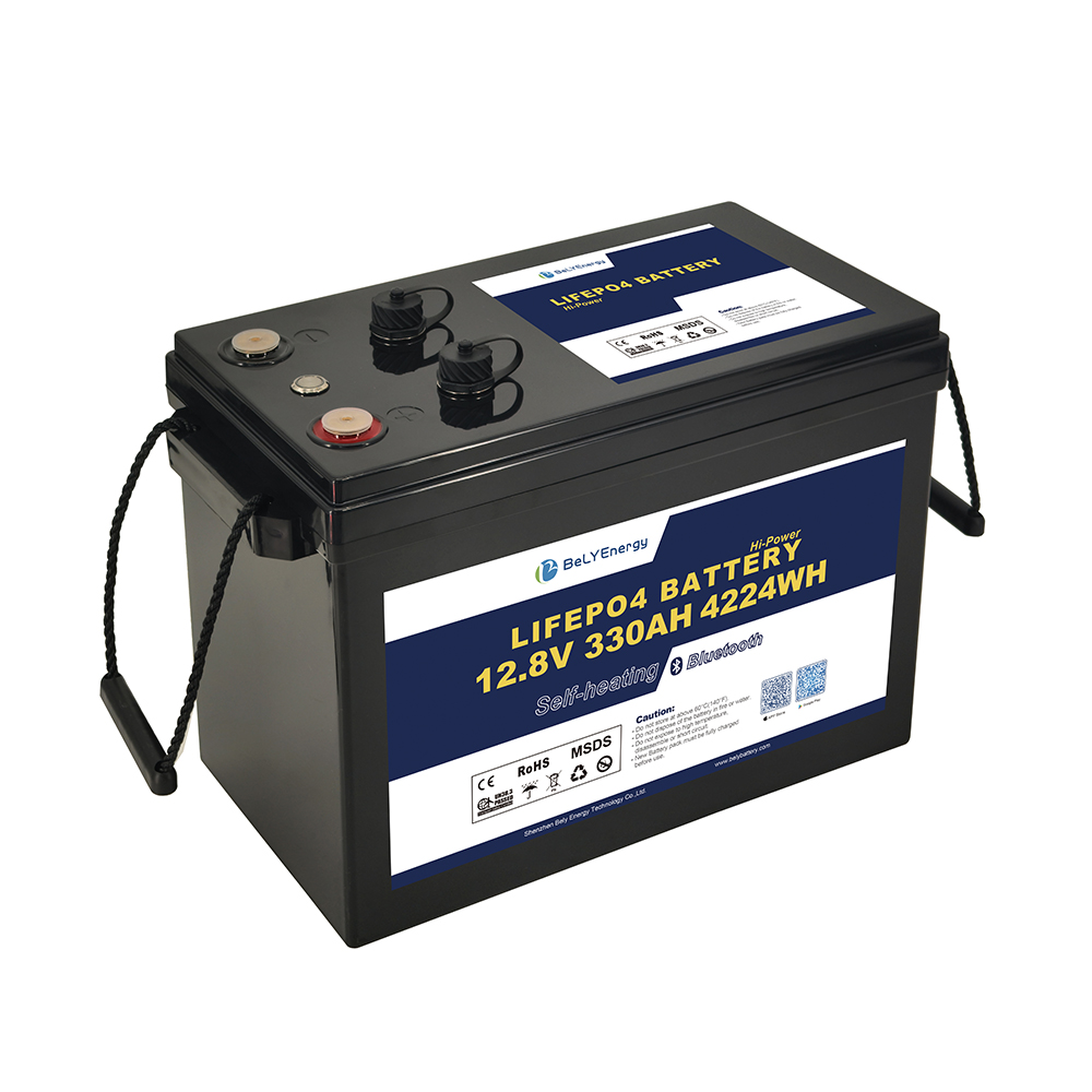 Bely Energy Low Temperature 12V 330AH Battery Lifepo4 RS485 CAN Communication for Boats Energy Storage