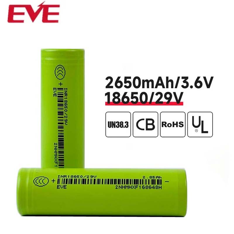 2025 EVE 15P/29V/33V/35E 18650 3.6V Li-ion Battery 1500mah-3500mah Grade a Rechargeable Cells High Rate Cell for Power Tools AGV