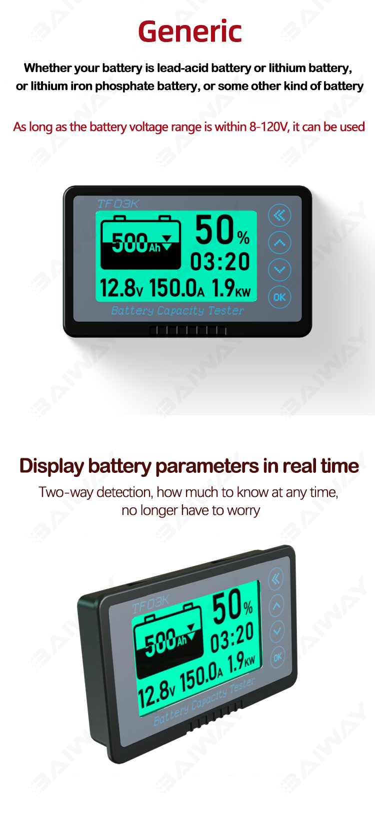 TF03K Battery Indicator Details