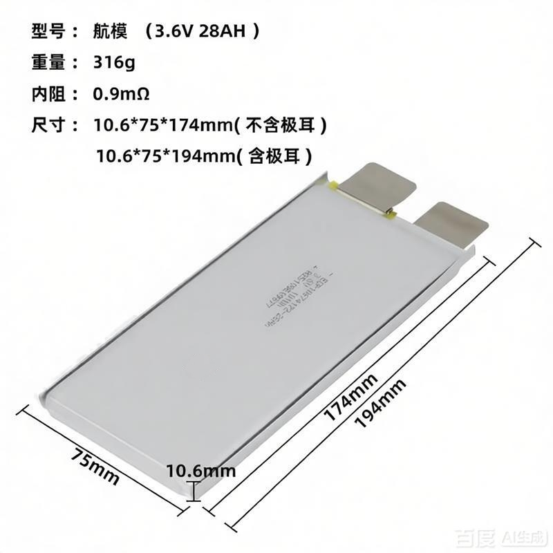 Semi Solid State Lithium Ion Battery Cell 3.6V28ah Cbb Brand