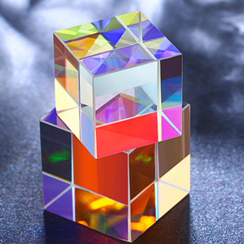 Premium 5-50mm Dichroic X-Cube Prism, Optical Beam Splitter Cube