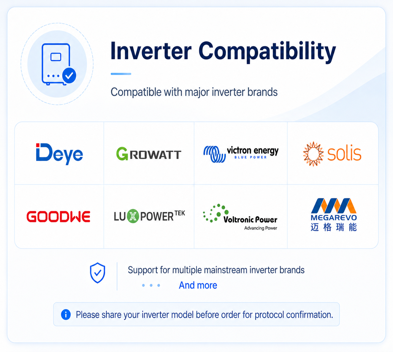 Inverter Brands Compatibility