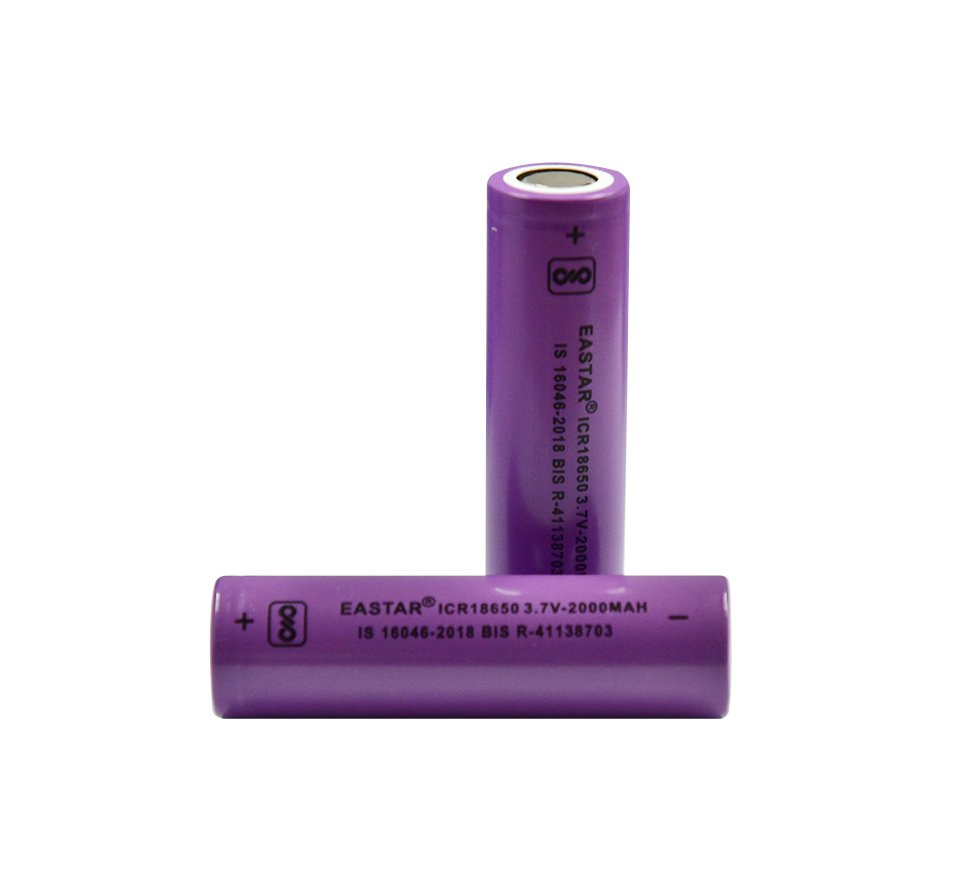 Flat Top/Button Top 18650 2200mAh Lithium Cell with Bis