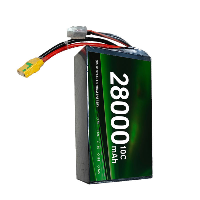 Customized 307wh/Kg 28000mAh 6s/12s/18s 23.7V/47.4V/71.1V 10c CE Certified 1000 Cycles Semi-Solid State Battery Pack for Fpv