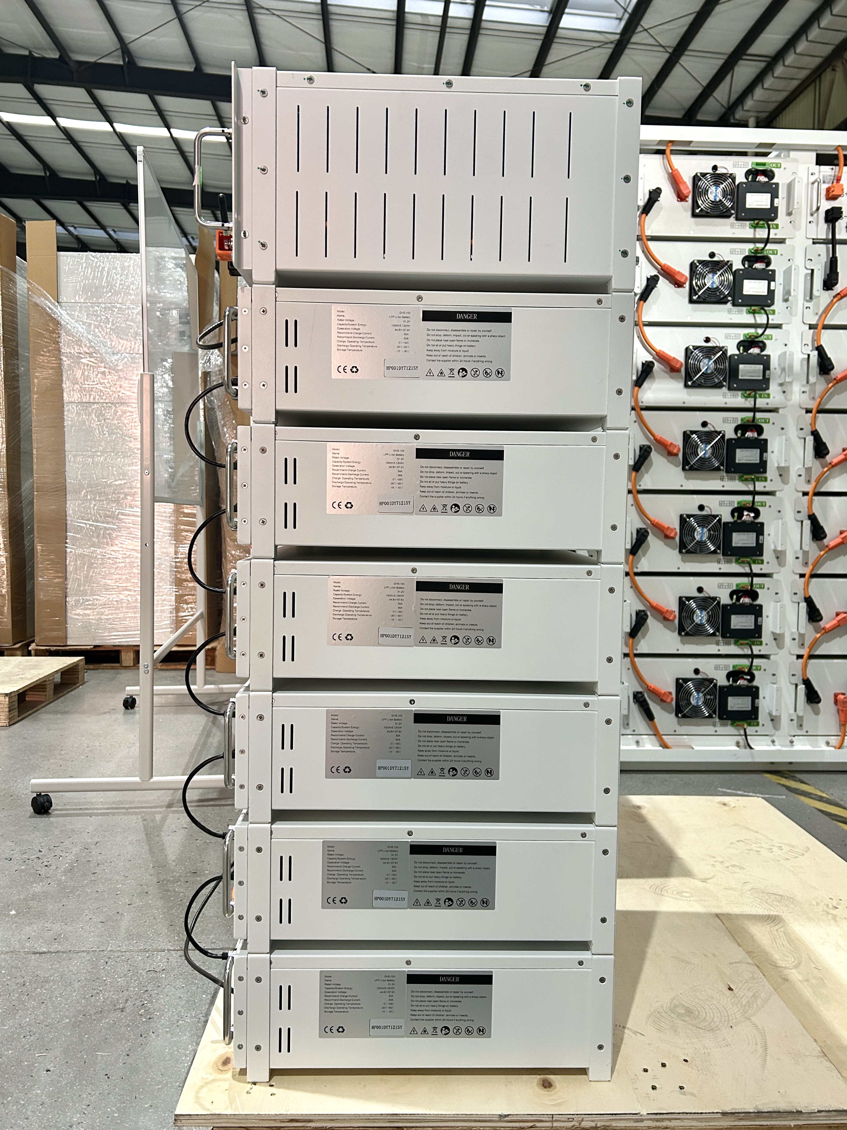 LiFePO4 HV Lithium Battery 50kWh 40kwh 30kwh 20kwh Stacked 51.2V 100AH 200AH Energy Storage Battery 6000 Cycles 10-Year Warranty