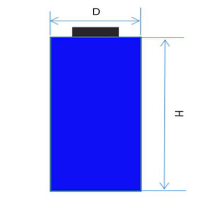 Battery Dimensions drawing