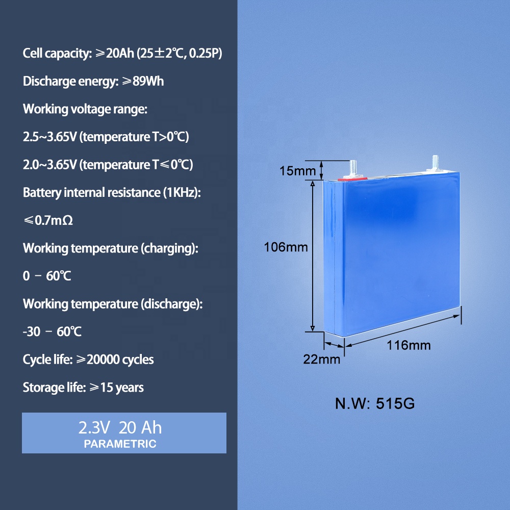 Scib LTO 20ah Cell 2.3v Lto Lithium Titanate Battery TOSHIBA Brand LTO Lithium Ion Battery for Solar EV RV Forkli