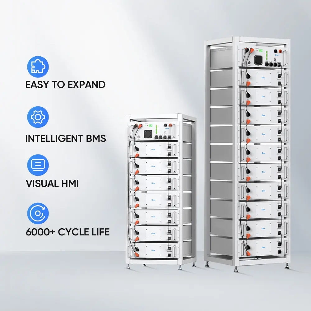 Deye Lifepo4 Battery Solar Storage 100Ah 200Ah 30KWh Lithium Battery Pack 10 Year Warranty