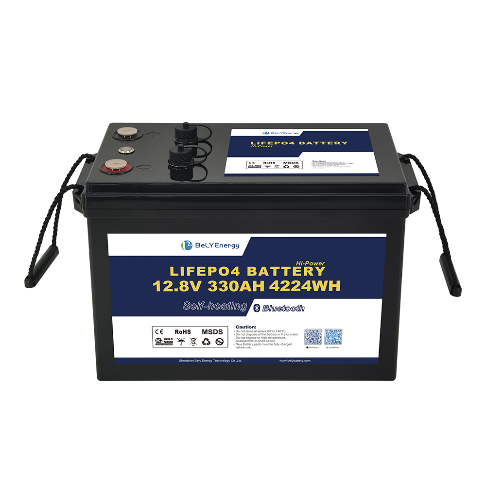 Bely Energy Low Temperature 12V 330AH Battery Lifepo4 RS485 CAN Communication for Boats Energy Storage