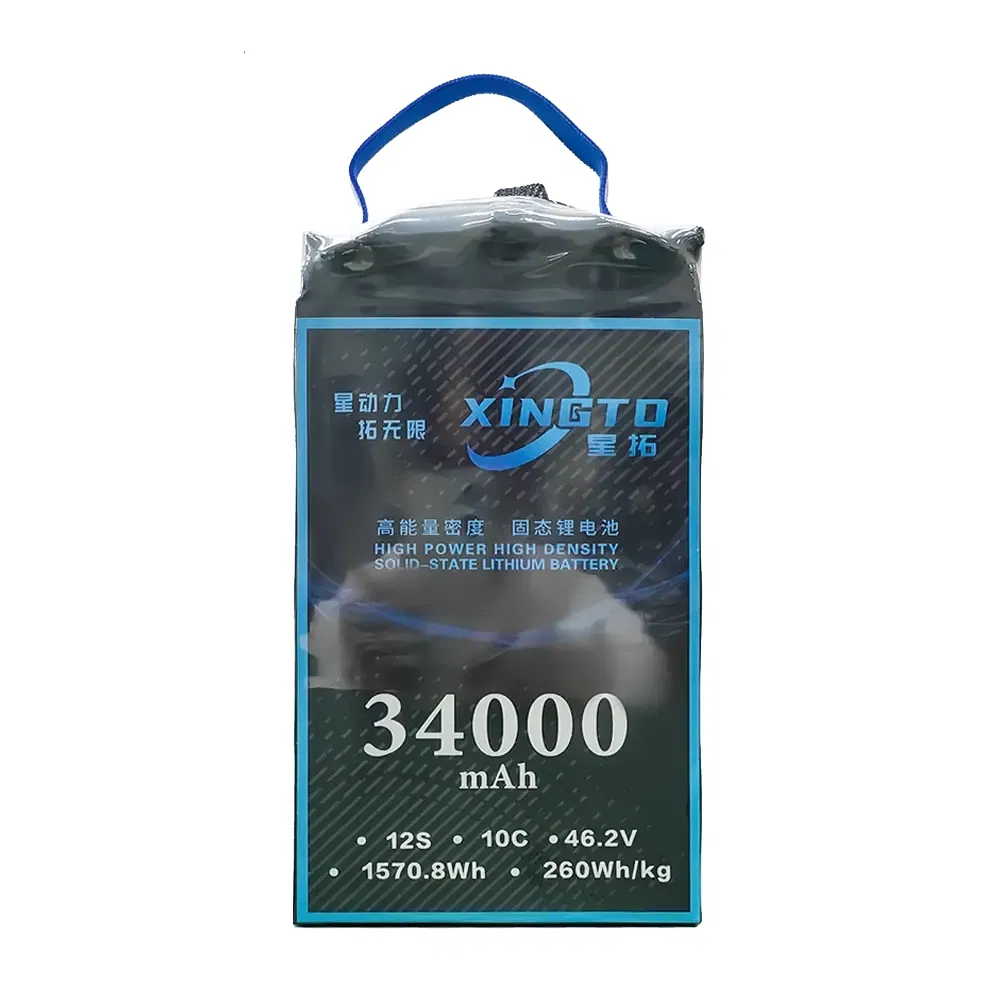 34000mAh High - Power Solid - State Drone Battery 12s 46.2V 10c
