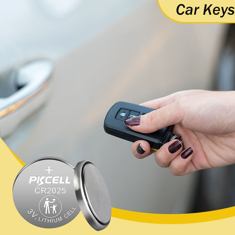Most Selling Products Pkcell 3V Lithium Button Cell Remote Control Cr 2025 3V Coin Cell Cr2025