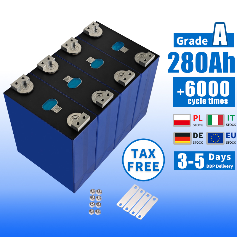 EV 3.2V 280ah Grade LiFePO4 Solid State Lithium Ion Battery Cell for Solar Home Energy Storage with 10000 Cycles