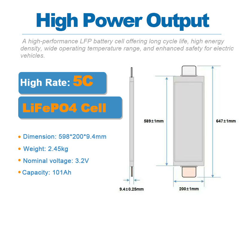 High Capacity High Rate Farasis Lifepo4 3.2V 148Ah 183Ah 187Ah P148A P183B P187A Pouch Cell Battery for Forklifts ESS