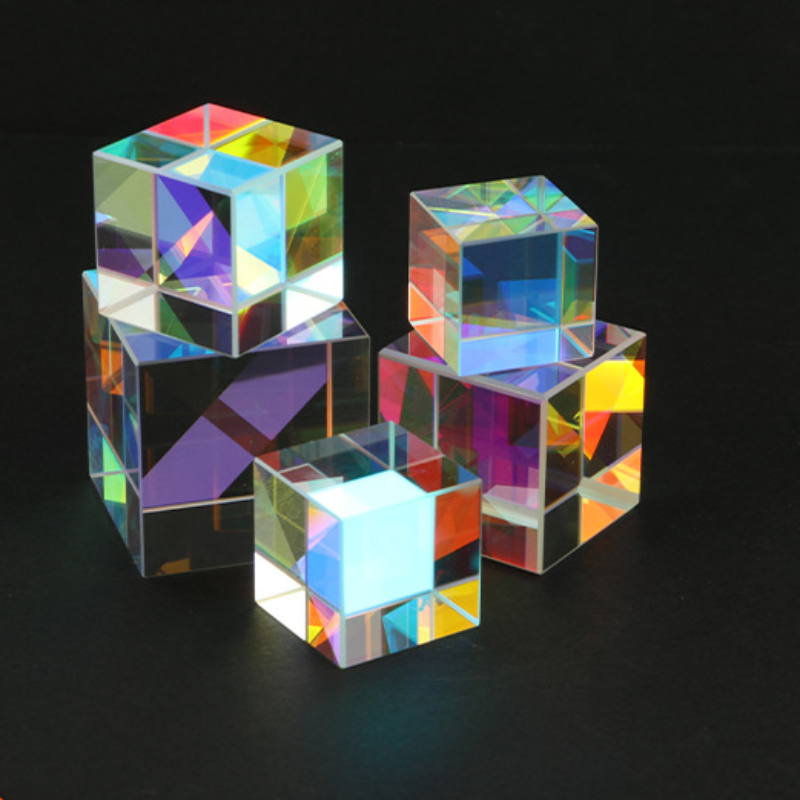 Premium 5-50mm Dichroic X-Cube Prism, Optical Beam Splitter Cube