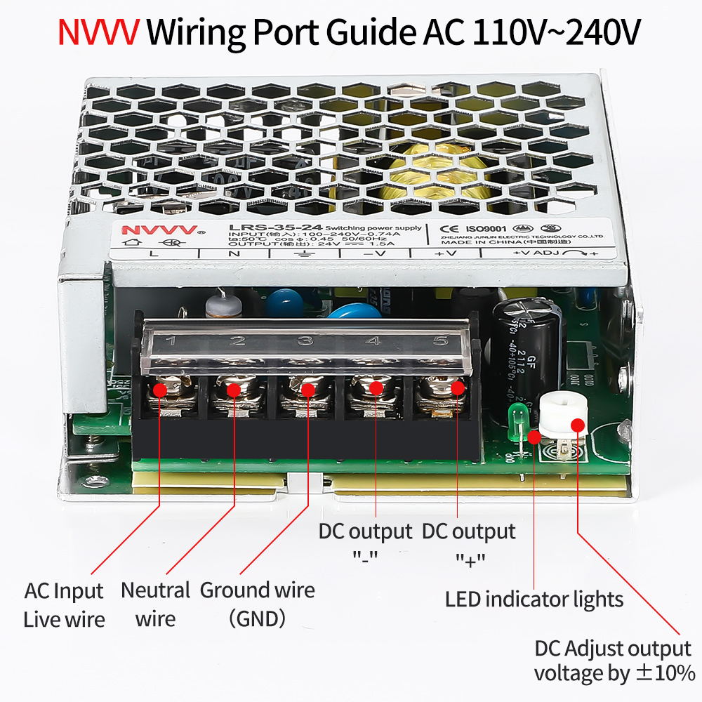 24V AC to DC Single Output Power Supply 35w 24v Switch Power Supply