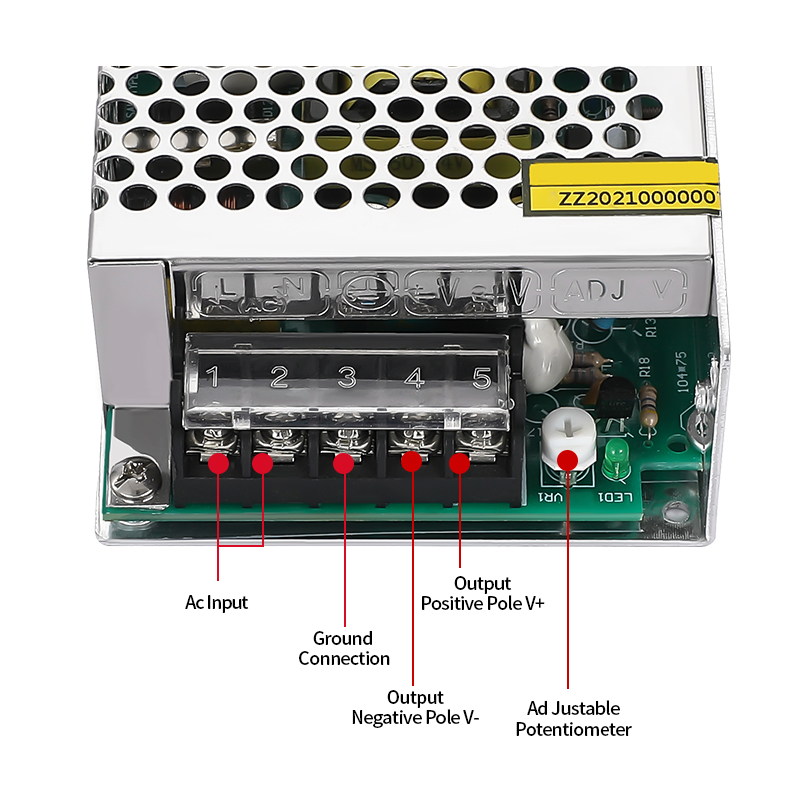 AC/DC  24v LED Power Supply 24V 60W Switch Power Supply Smps for CCTV Camera and LED Light Power Supply Units MS-60-24