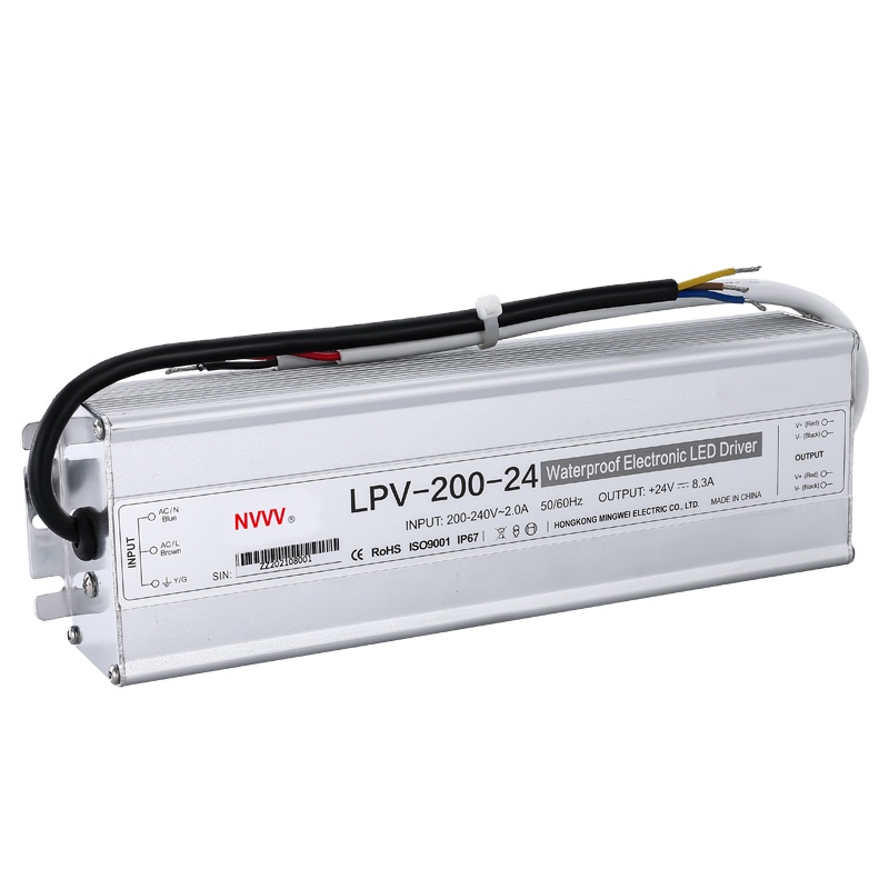 24v Ac to Dc Transformer Waterproof Switching Mode Power Supply LPV-200-24 LED Driver 200W
