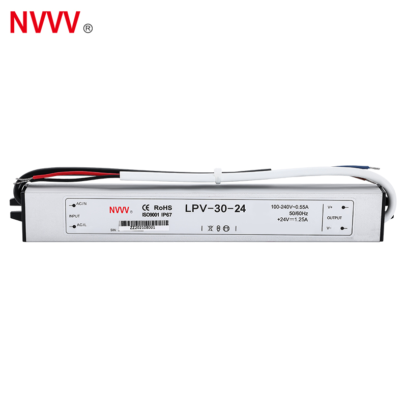 NVVV Factory Outlet 30W Power Supply 24v Waterproof Switching Power Supply LED Driver LPV-30-24V