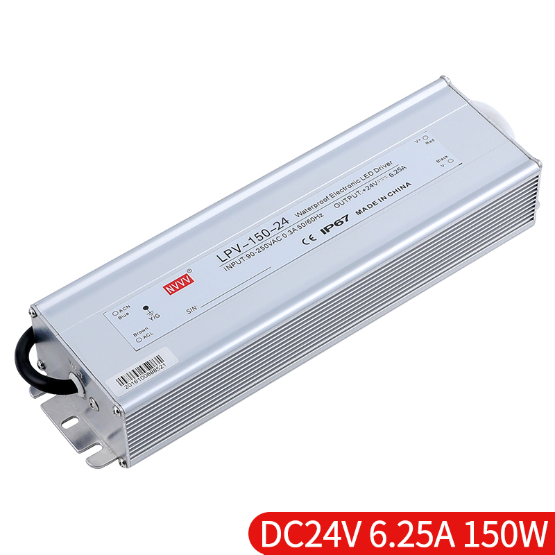 Waterproof Series 150W 24v Single Output Switching Power Supply for LED Driver LPV-150w-24v