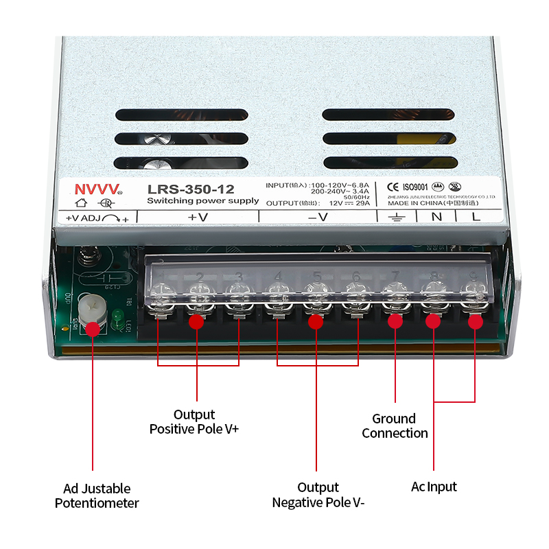 Single Output 350W Dc Power Supply 12V Switching Power Supply LRS-350-12