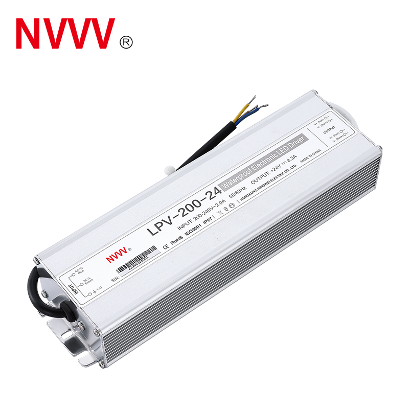 24v Ac to Dc Transformer Waterproof Switching Mode Power Supply LPV-200-24 LED Driver 200W