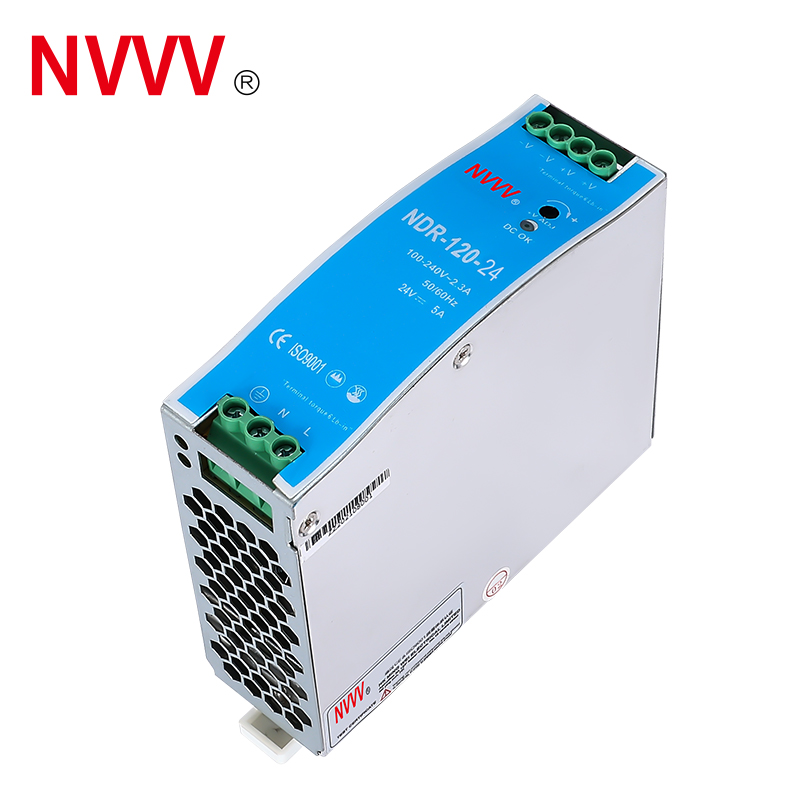 NDR 120W 24v NDR Din Rail Series SMPS Switching Power Supply AC DC for LED and Intelligent Equipment