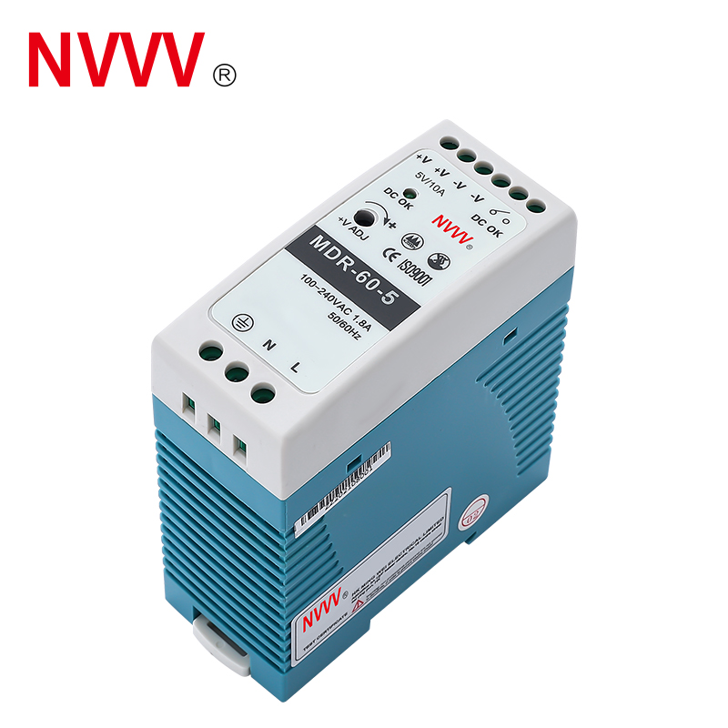 60W Din Rail Power Supply 5v 10A Ac to DC Switching Power Supply MDR- 60-5