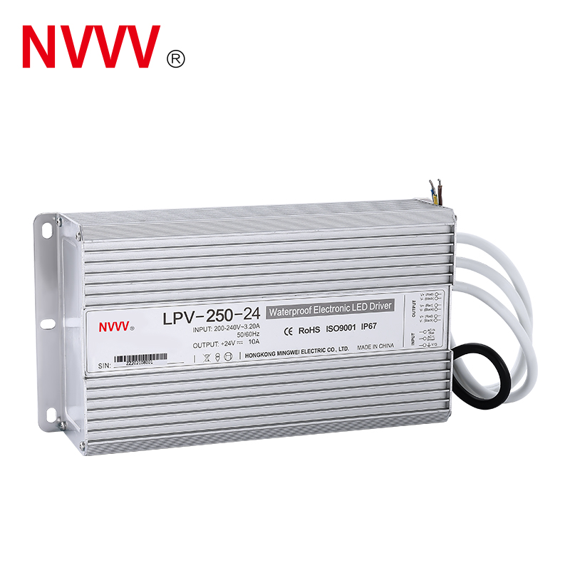 24v Ac to Dc Transformer Waterproof Switching Mode Power Supply LPV-250-24 LED Driver 250W