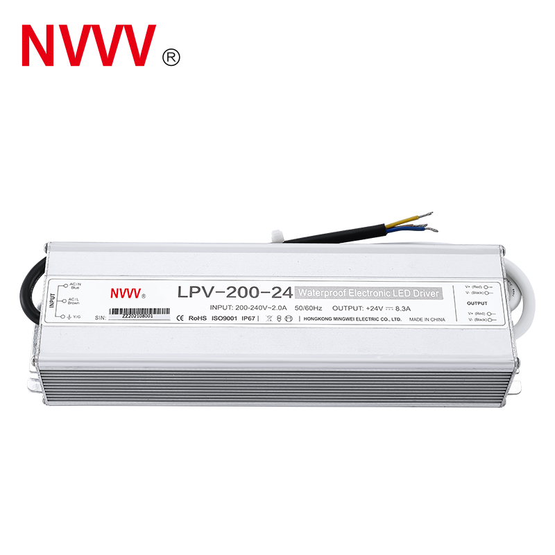 24v Ac to Dc Transformer Waterproof Switching Mode Power Supply LPV-200-24 LED Driver 200W