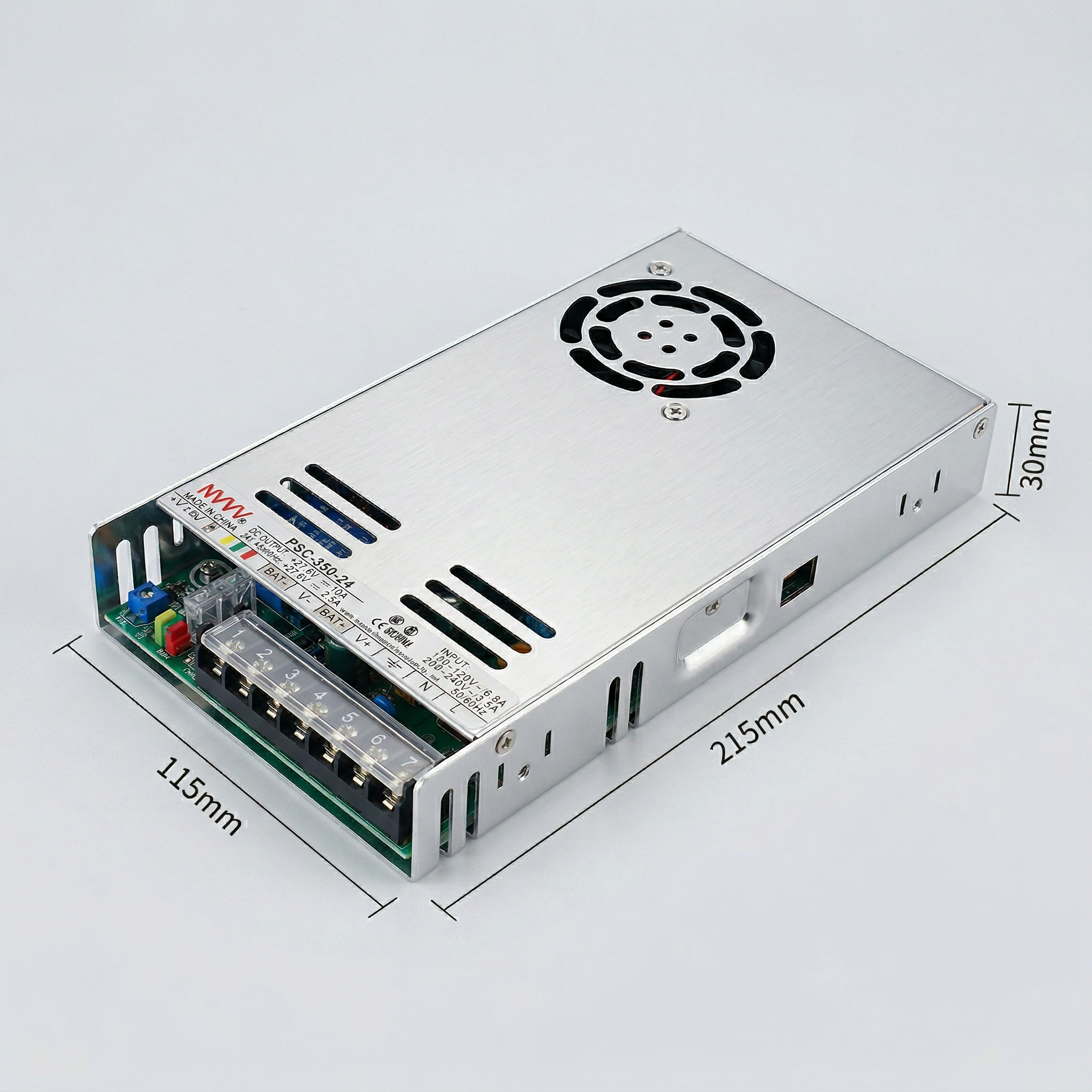 UPS Charging Function PSC-350 13.8V DC 20A Emergency Power Supply Monitored Battery-Backup for Security System