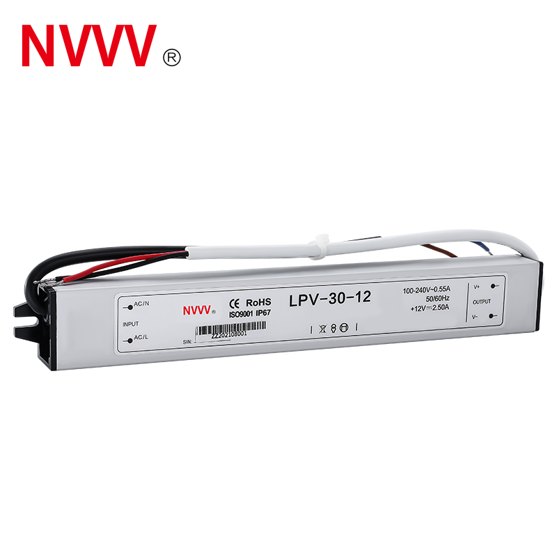 12V Power Supply Waterproof Series 30w 2.5A  Led Slim Switch Power Supply LPV-30w-12v LED Driver