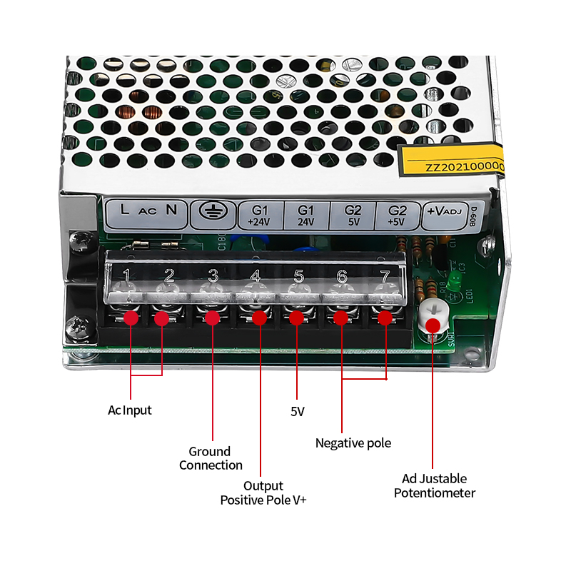 61w 5v 24V  D-60B Power Supply DUAL Output Switch Power Supply
