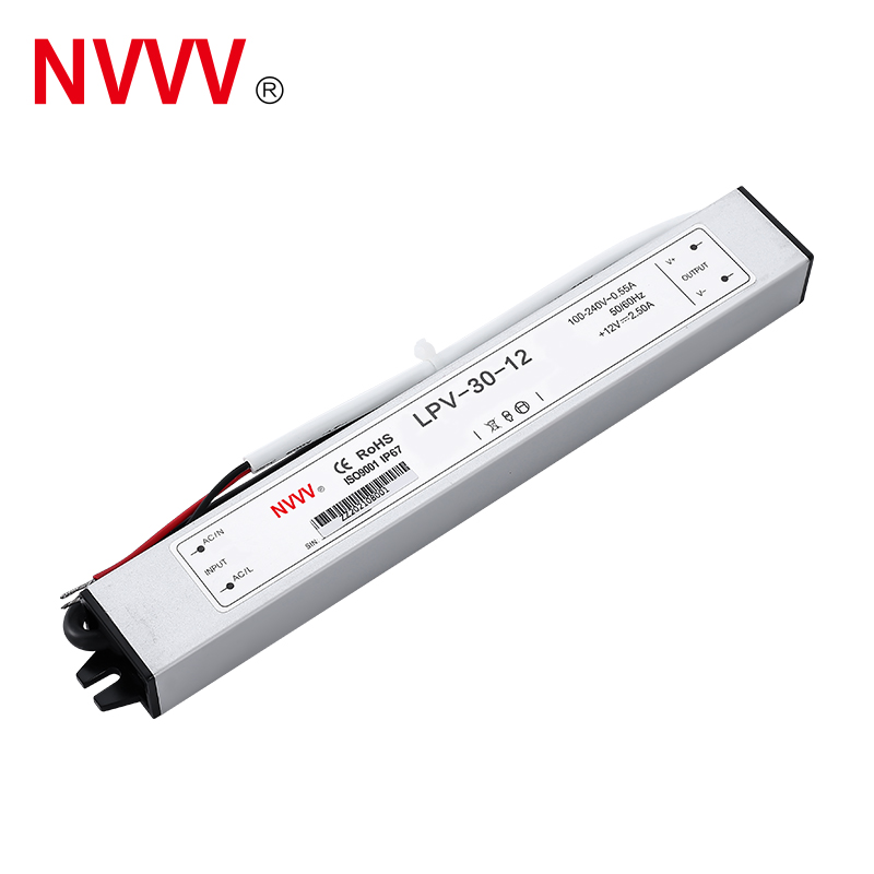 12V Power Supply Waterproof Series 30w 2.5A  Led Slim Switch Power Supply LPV-30w-12v LED Driver