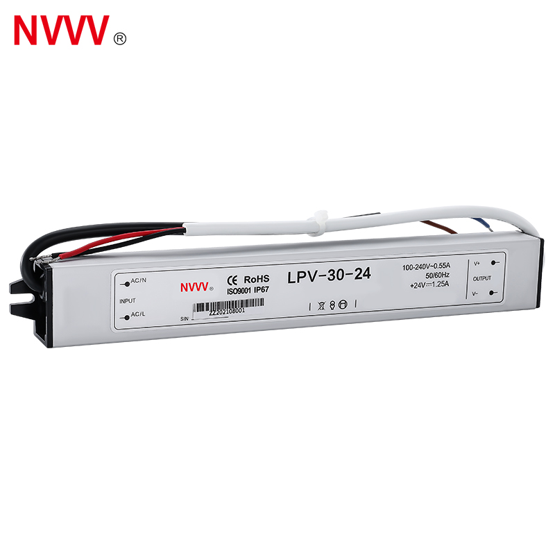 NVVV Factory Outlet 30W Power Supply 24v Waterproof Switching Power Supply LED Driver LPV-30-24V