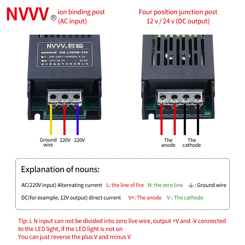 Led Driver Full Power 12v 24V Led Power Supply  60w 100w 200w 300w 400w for Led Light