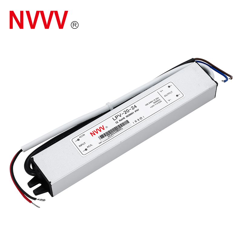 NVVV  20W 24V 0.83A Waterproof Power Supply LPV-20-24 LED Driver Switch Power Supply
