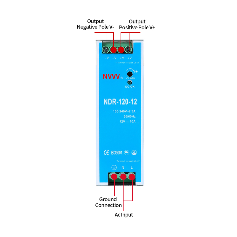 NDR Series 12V  Dc Power Supply Din Rail Slim Power Supply 120W 12V Rail Type Switch Power Supply NDR-120-12