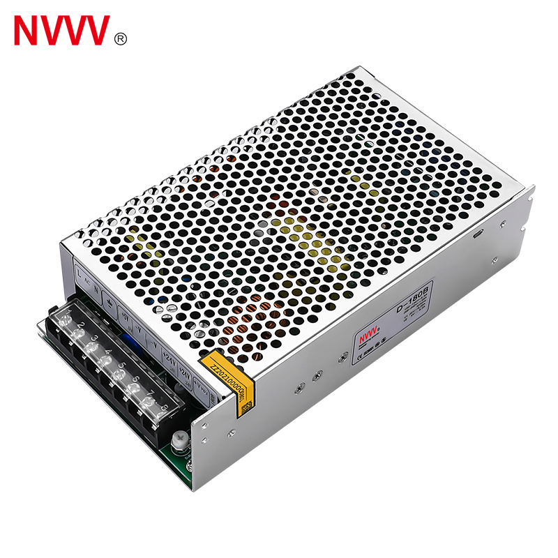 NVVV Double Set of Output D-180B 180W 12V SMPS DC Power Supply 12v 24v DUAL Output DC Switching Power Supply