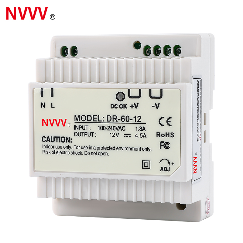DR-60W-12V 12v/24v Din Rail 12V Switch Power Supply  for Industrial Automation with 3 Years Warranty