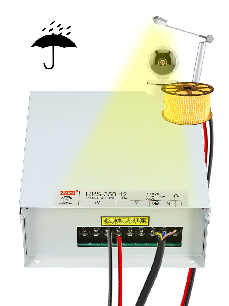Single Group Output SMPS 350W 12V Rain Power Supply 12V 10A Industrial Switching Power Supply