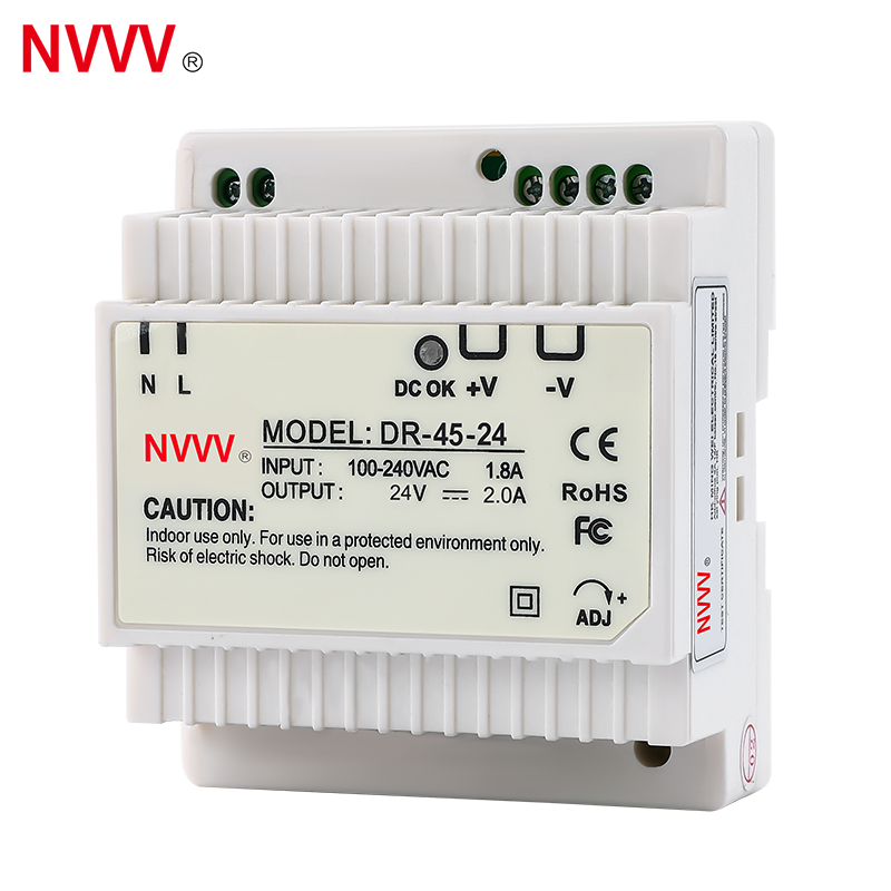 DR-45w-24v AC to DC 45W Transformer Industrial DIN-Rail 24V 2 Amp Switching Power Supply