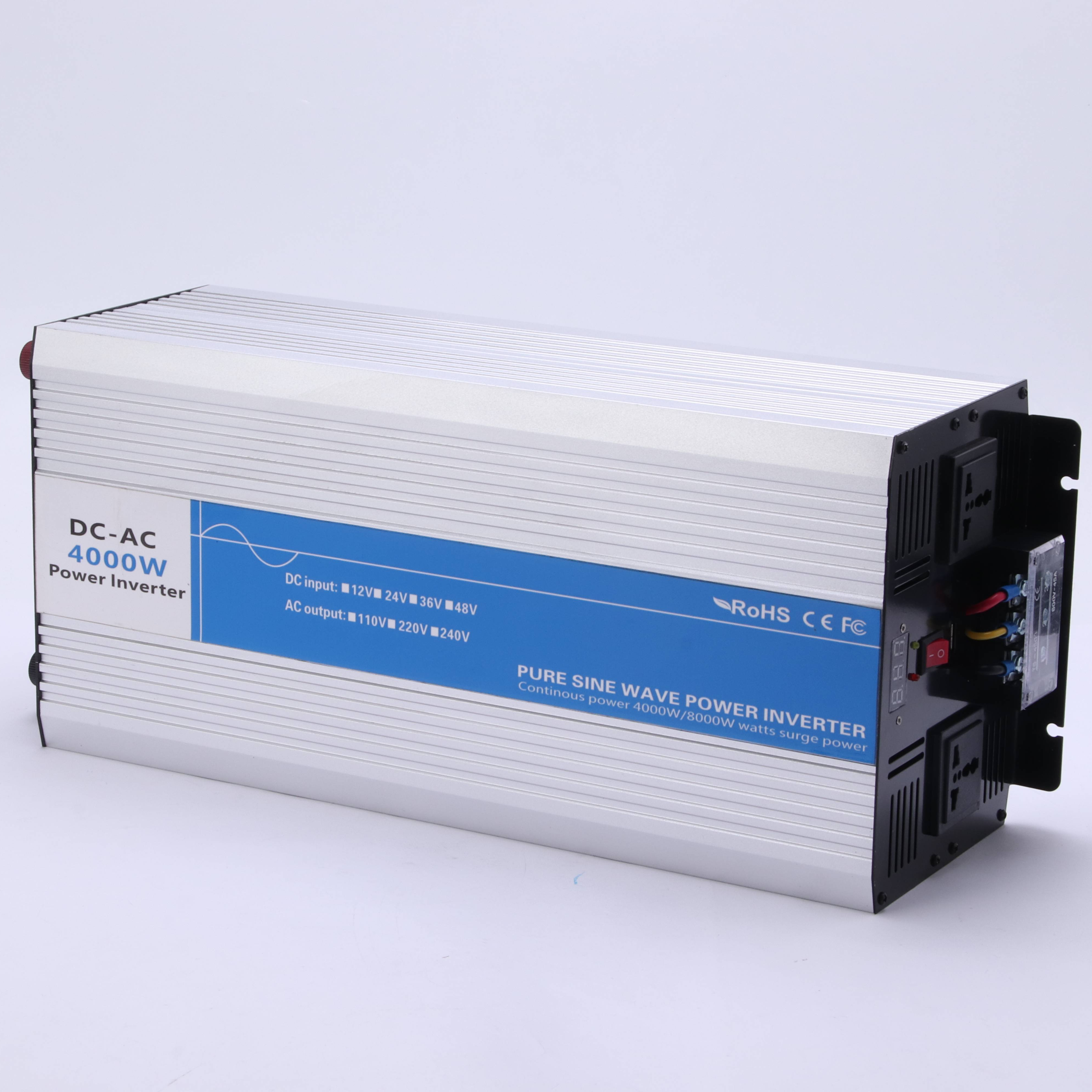 4000W DC to AC 12V 24V 48V Pure Sine Wave Solar Inverter MPPT Solar Charger and AC Battery Charger, Hybrid Solar Inverter