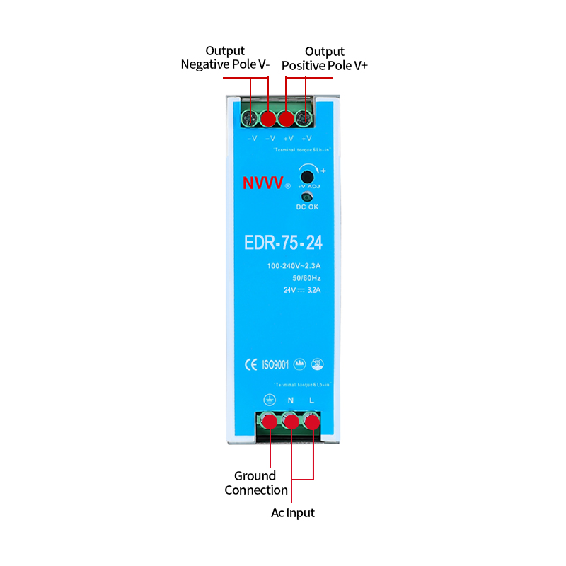 EDR-75W-24V DIN Rail Type Use  24V 75W Dc Ac Dc Switching Power Supply for Factory Automation
