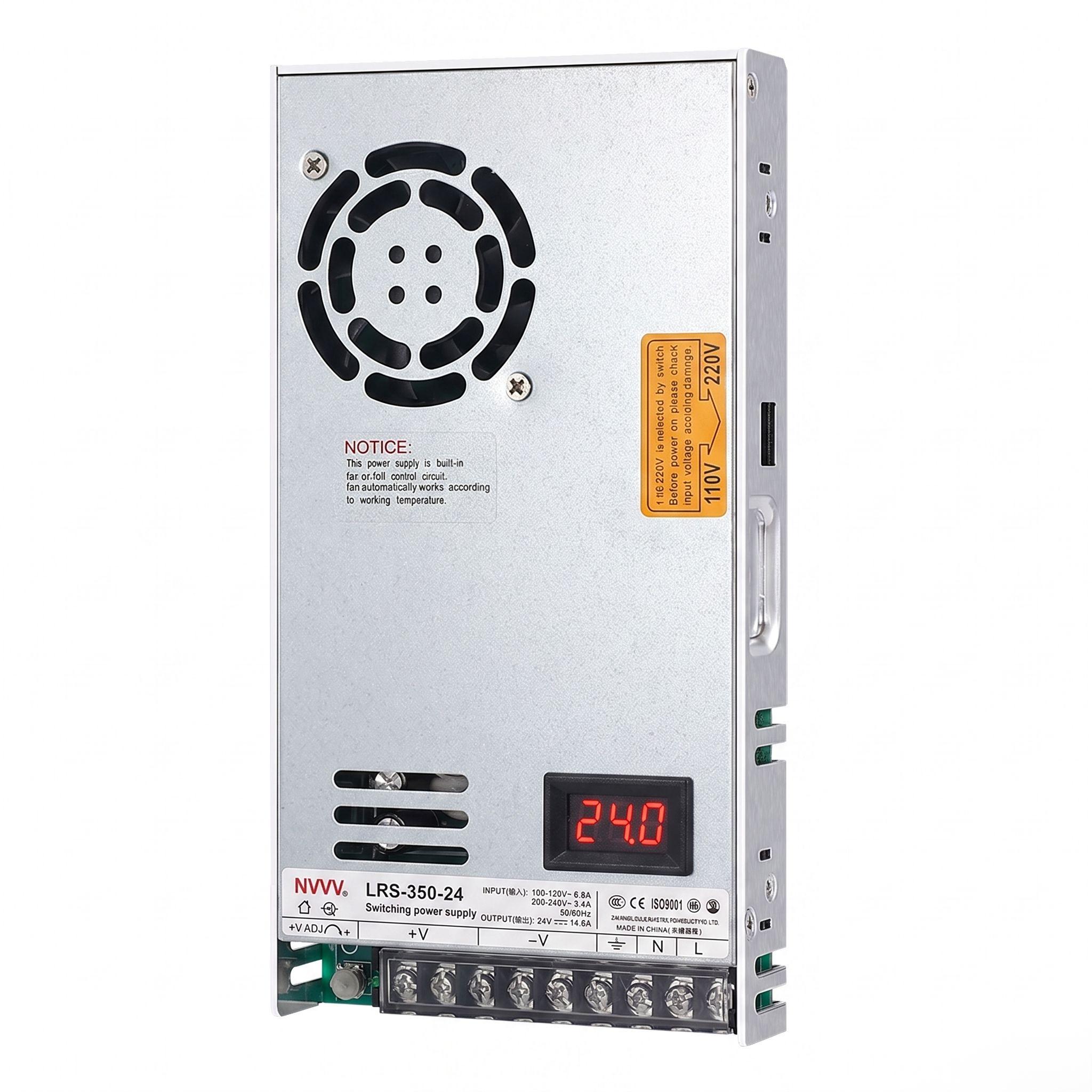 With LED Display 24V 350W AC-DC Switch Power Supply Single Output Enclosed Adjustable Voltage LRS-350-24SX