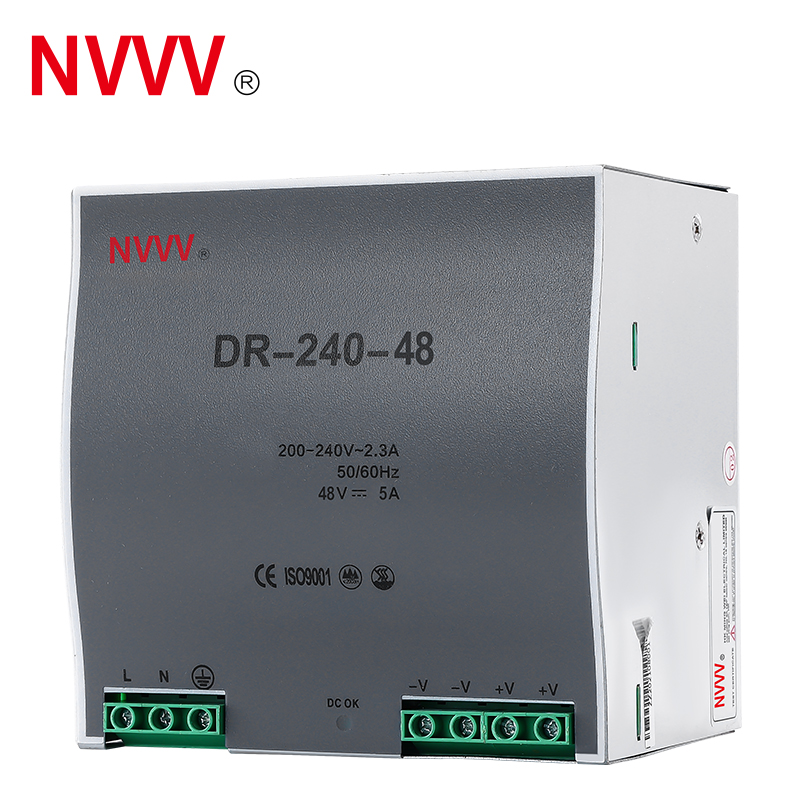 AC to DC Transformer SMPS 12V 48V Power Supply Din 240W DR-240-48 Switch Power Supply for Laboratory and Machines with 6 Year
