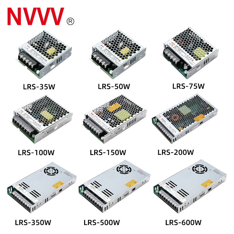 LRS-600-24 Single Industrial SMPS Ultra Slim Fan-Cooled 24V 25A 600W 90-132VAC/180-264VAC Input Power Supply