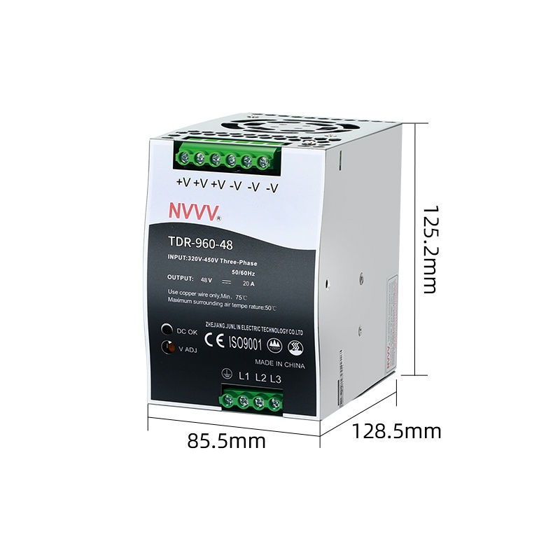 NVVV TDR-960 AI Intelligent High Efficiency Saving Power Light Easy Disassembly Din Rail Type Power Supply Transformer