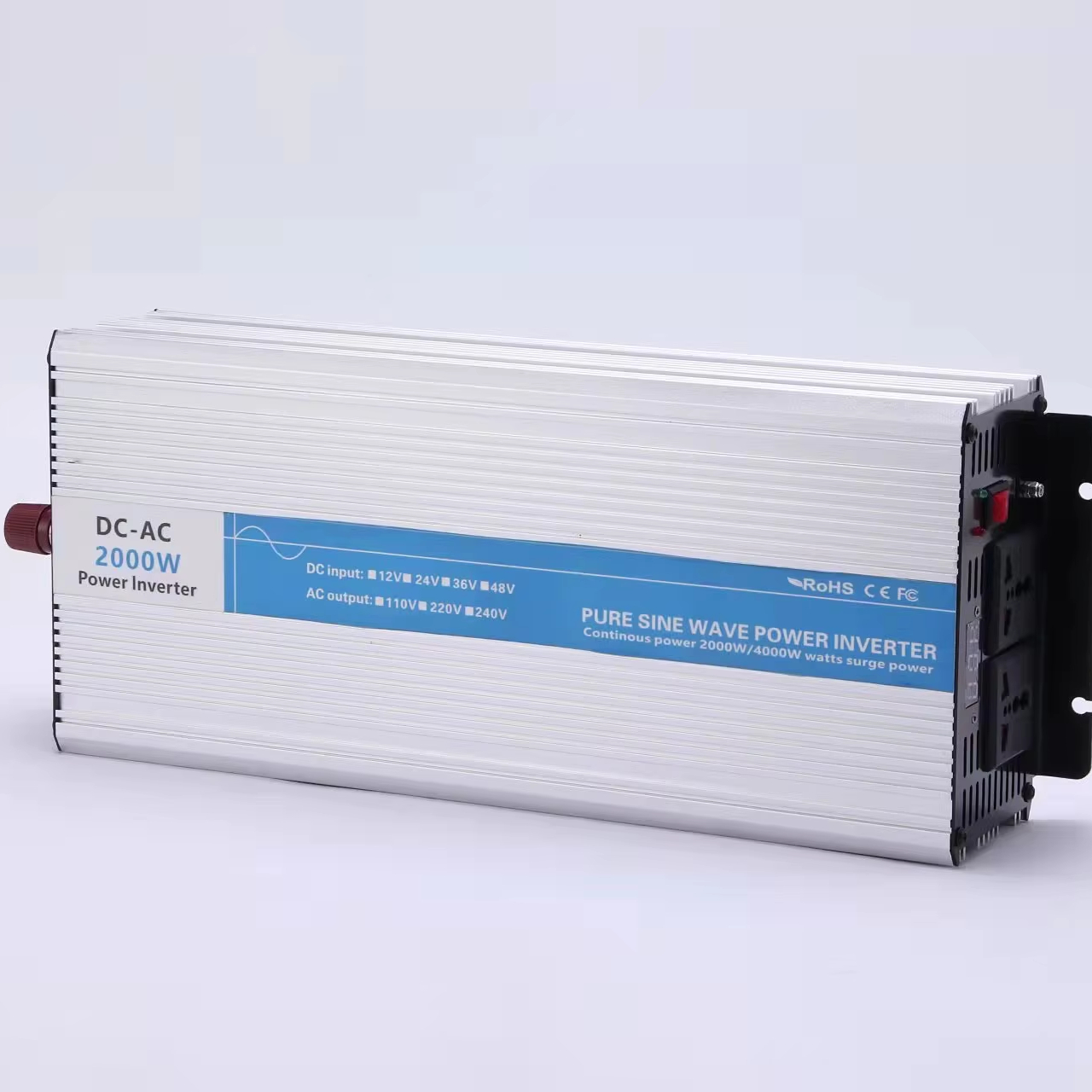 2000W DC to AC 12V 24V 48V Pure Sine Wave Solar Inverter MPPT Solar Charger and AC Battery Charger, Hybrid Solar Inverter