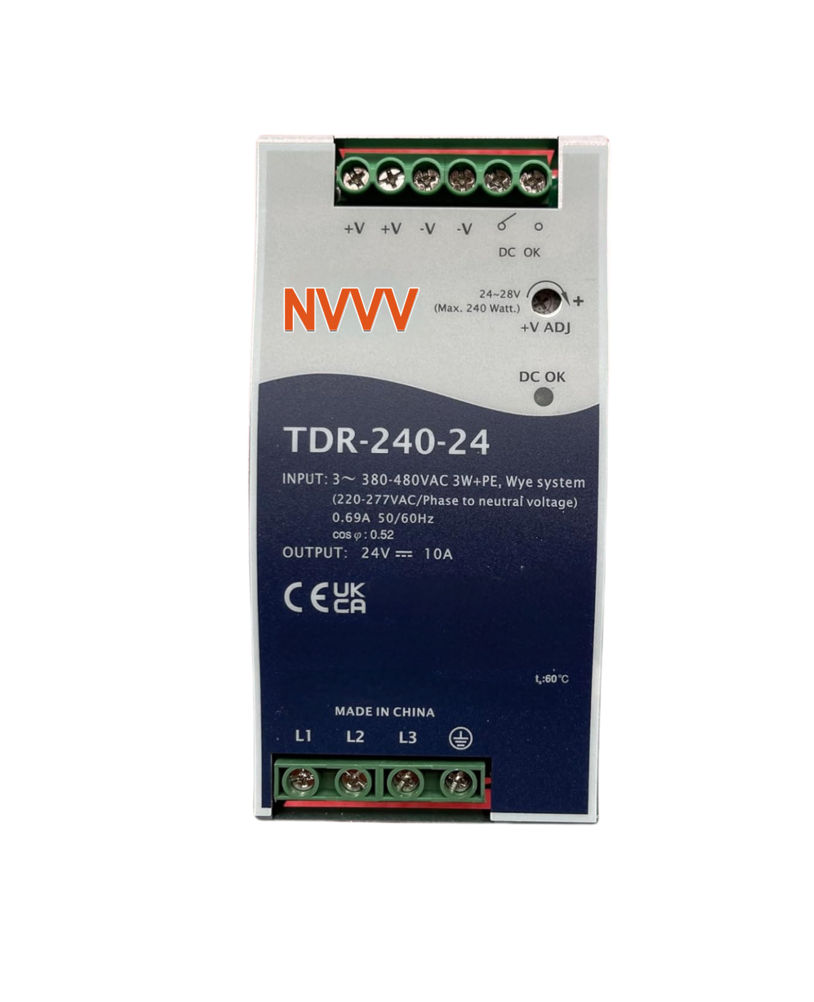 NVVV TDR-960 AI Intelligent High Efficiency Saving Power Light Easy Disassembly Din Rail Type Power Supply Transformer
