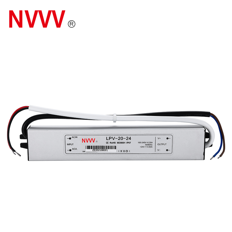 NVVV  IP67 Led Waterproof Power Supply Lpv-20-24 LED Driver Switch Power Supply